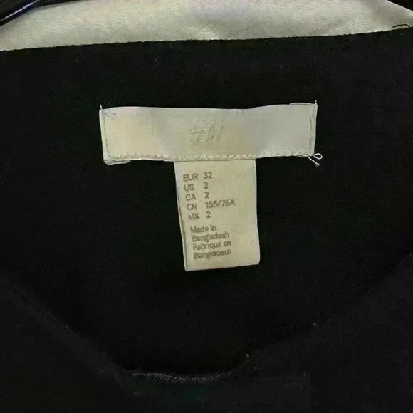 H&M Navy Bell Sleeve Coat Sz 2 - Picture 5 of 5